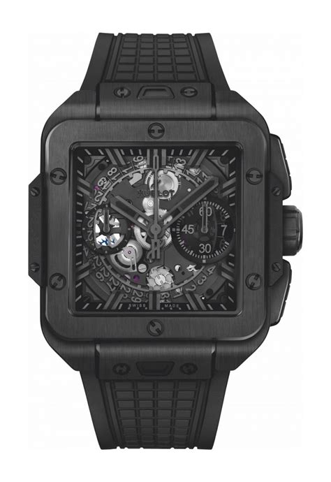 all black hublot watch|square hublot watches black.